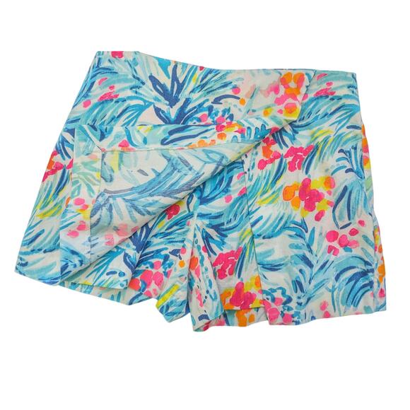 Lilly Pulitzer Sz 4 MARII SERENE BLUE TIPPY TOP Print Skort - Picture 3 of 11